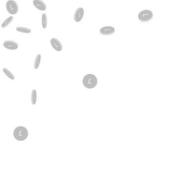 İngiliz sikkeleri düşüyor. Dağınık siyah ve w