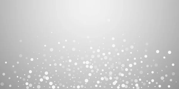 White dots Christmas background. Subtle flying sno — Stock Vector