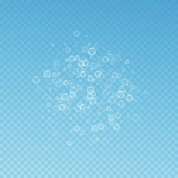 Zeepbellen abstracte achtergrond. Blaasbellen — Stockvector