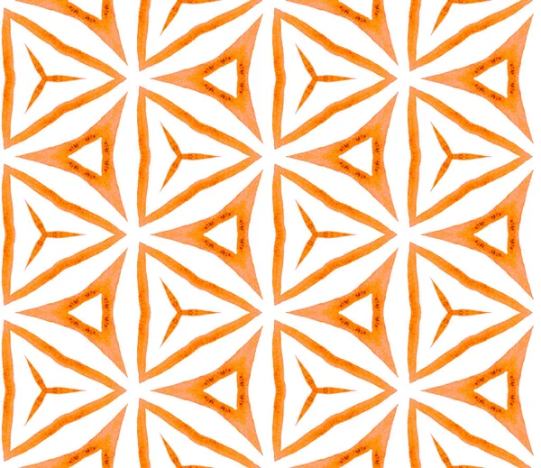 オレンジ万華鏡シームレスパターン。手描き w — ストック写真