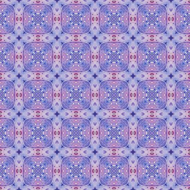 Kırmızı mavi geometrik Dikişsiz desen. El çizilmiş WA