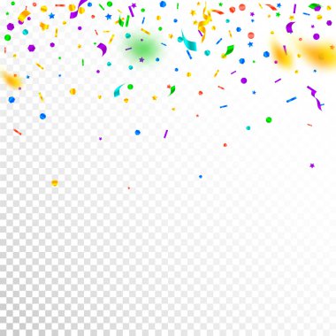 Flama ve konfeti. Festival tinsel ve ri folyo