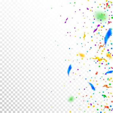 Flama ve konfeti. Renkli tinsel ve folyo r