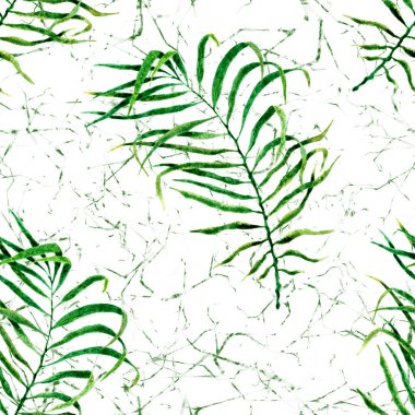 Tropikal seamless modeli. Suluboya çırpma dostum