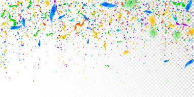 Flama ve konfeti. Renkli tinsel ve folyo r