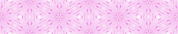 Pink red Seamless Border Scroll. Geometric Waterco — Stock Photo, Image