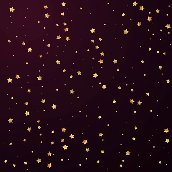 Золоті зірки випадкові розкішні ігристі конфетті. Пташка — стоковий вектор
