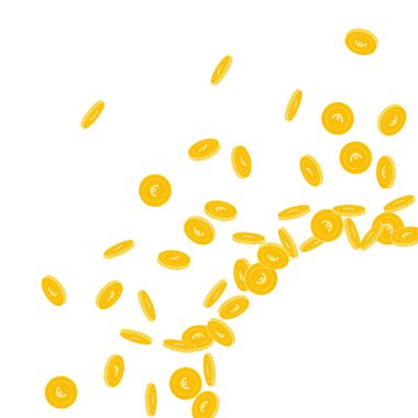 Avrupa Birliği Euro sikkeleri düşüyor. Dağınık küçük