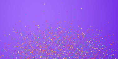 Şenlikli konfeti. Kutlama yıldızları. Gökkuşağı parlaklığı