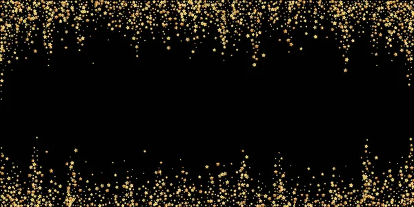 Altın yıldızlı, ışıl ışıl konfeti. Dağınık zm