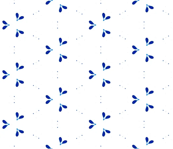 Blaues Spritzer nahtloses Muster. Handgezeichnetes Waterco — Stockfoto