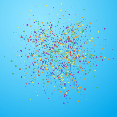 Şenlikli konfeti. Kutlama yıldızları. Gökkuşağı confe