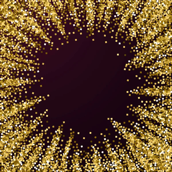 Glitter de oro confeti espumoso de lujo. Dispersos — Vector de stock