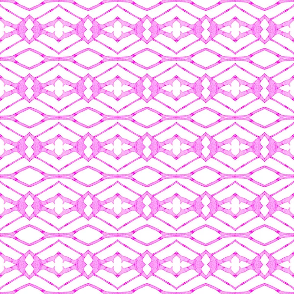 Różowy geometryczny bezszwowy wzór. Ręcznie rysowane waterc — Zdjęcie stockowe