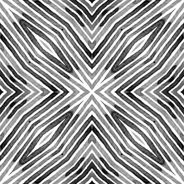 Siyah ve beyaz Geometrik Suluboya. Yaratıcı Deniz