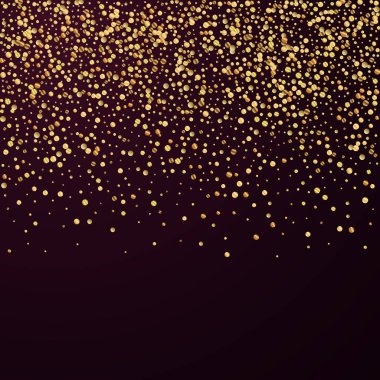 Altın konfeti konfeti konfetisi. Dağınık