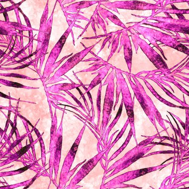 Tropikal seamless modeli. Suluboya kaotik palm