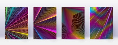 Sanat kartı. Soyut çizgiler modern broşür 