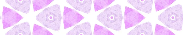Violet purple retro Seamless Border Scroll. Geomet — Stock Photo, Image