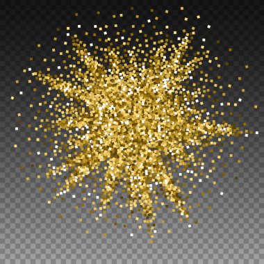 Altın parıltılı lüks konfeti. Dağınık 
