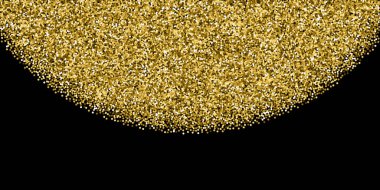 Yuvarlak altın parıltılı lüks konfeti. Dağılın