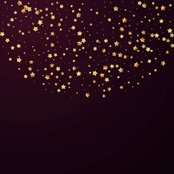 Confettis étincelants de luxe aux étoiles d'or. Scatt — Image vectorielle
