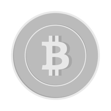 Bitcoin ve internet para birimi beyaza izole edilmiş 