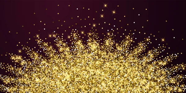 Sprankelende gouden luxe sprankelende confetti. Scattere — Stockvector