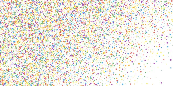 Confetti festivi. Stelle della celebrazione. Brigh arcobaleno — Vettoriale Stock