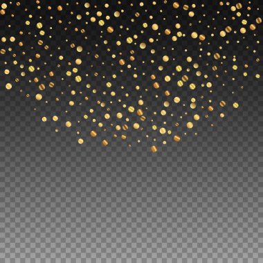Nadir bulunan altın konfeti konfeti konfetisi. Kare