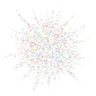 Şenlikli konfeti. Kutlama yıldızları. Renkli yıldız