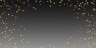 Altın yıldızlı, pırıl pırıl lüks konfeti. Scatt.