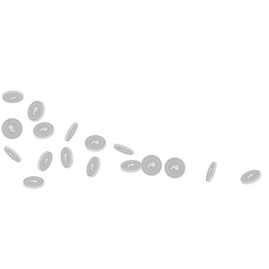 Hint paralarının düşüşü. Dağınık siyah ve...