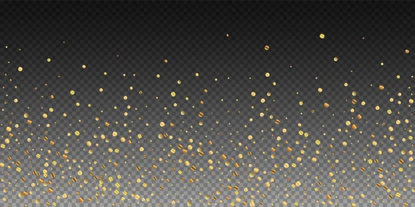 Sparse gold confetti luxury sparkling confetti. Sc — Stock Vector