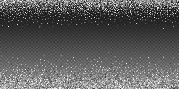 Confettis étincelants luxe paillettes argent. Éparpillement — Image vectorielle