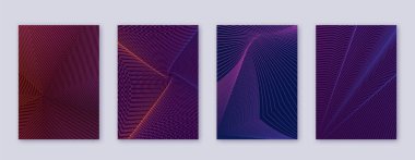 Sanat kartı. Soyut çizgiler modern broşür 