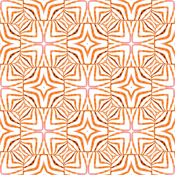 Medaillon naadloos patroon. Oranje creatief boho — Stockfoto
