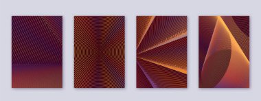 Sanat kartı. Soyut çizgiler modern broşür 