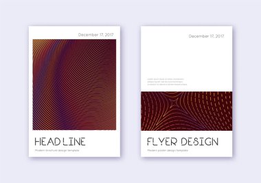 Minimum kapak tasarım şablonu. Turuncu soyut