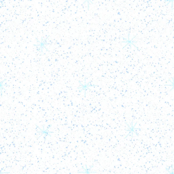 Copos de nieve azules dibujados a mano Christmas Seamless Patt —  Fotos de Stock