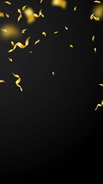 Flamalar ve konfeti. Altın sarısı süslemeler ve 