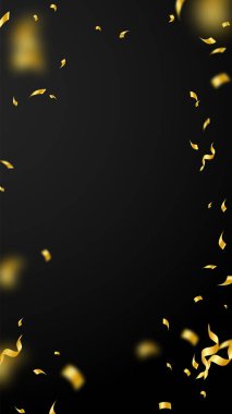 Flamalar ve konfeti. Altın sarısı süslemeler ve 