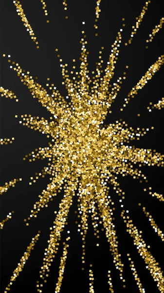 Glitter ouro luxo espumante confete. Espalhados — Vetor de Stock