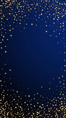 Altın yıldızlı, ışıl ışıl konfeti. Dağınık zm