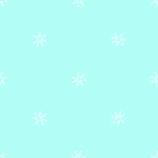 Mão desenhado branco flocos de neve Natal Seamless Pat — Fotografia de Stock
