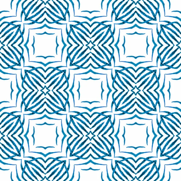 Mozaïek naadloos patroon. Blauwe grand boho chique — Stockfoto