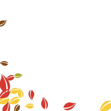 Sonbahar yaprakları dökülüyor. Kırmızı, sarı, yeşil, kahverengi c