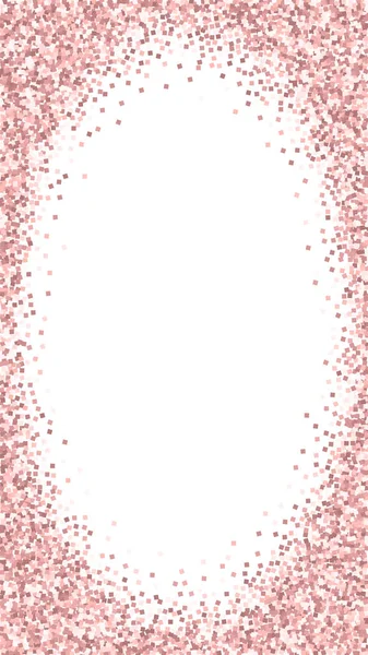 Brillo de oro rosa de lujo confeti espumoso. Scatt. — Vector de stock