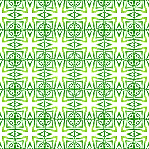 Chevron watercolor pattern. Green incredible boho — Stock Photo, Image