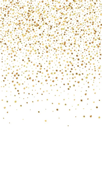Festive uncommon confetti. Celebration stars. Gold — Stock Vector